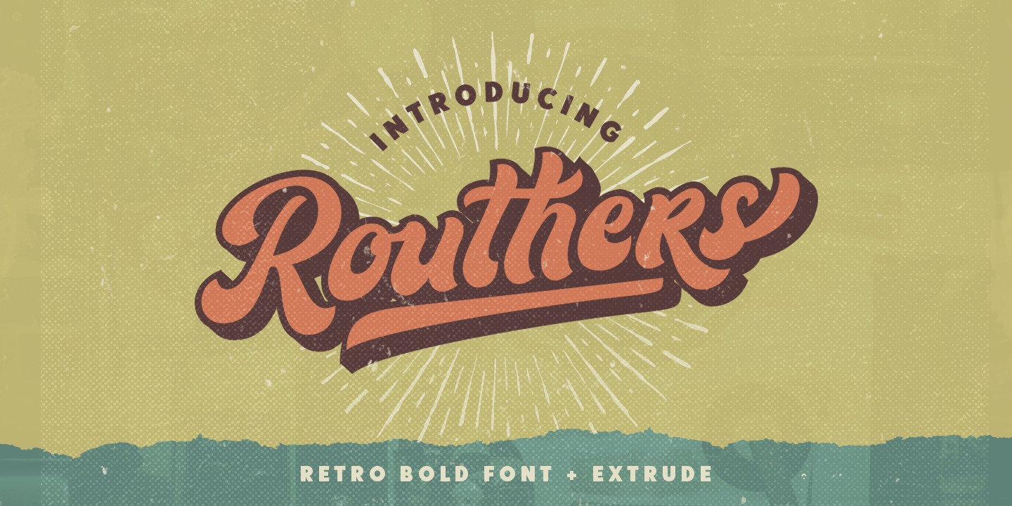 Routhers Font preview